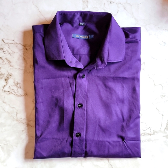 Shirts Mens Purple Short Sleeve Button Down Poshmark